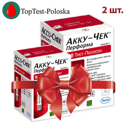 

Тест-полоски Акку-Чек Перформа (Accu-Chek Performa) 100 шт. 2 упаковки
