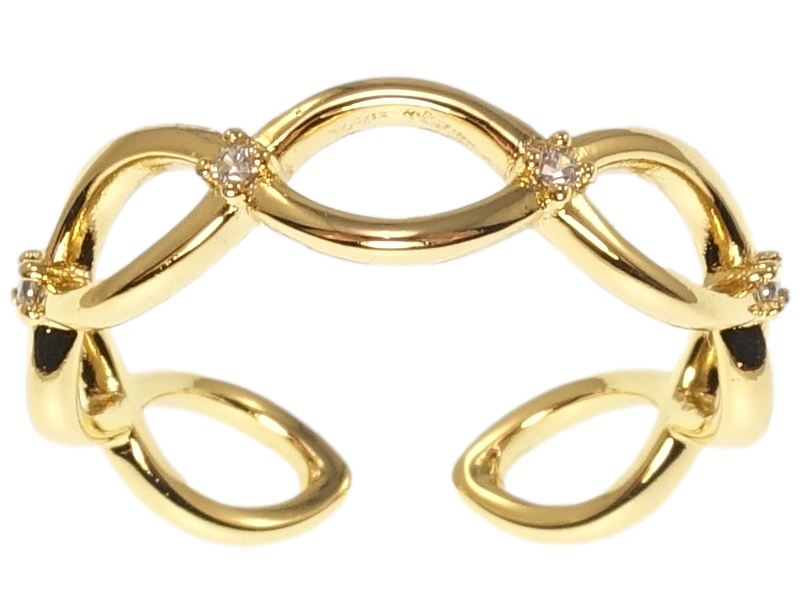 

Кольцо Xuping QQMM Позолота 14K "Косичка" р.16-17