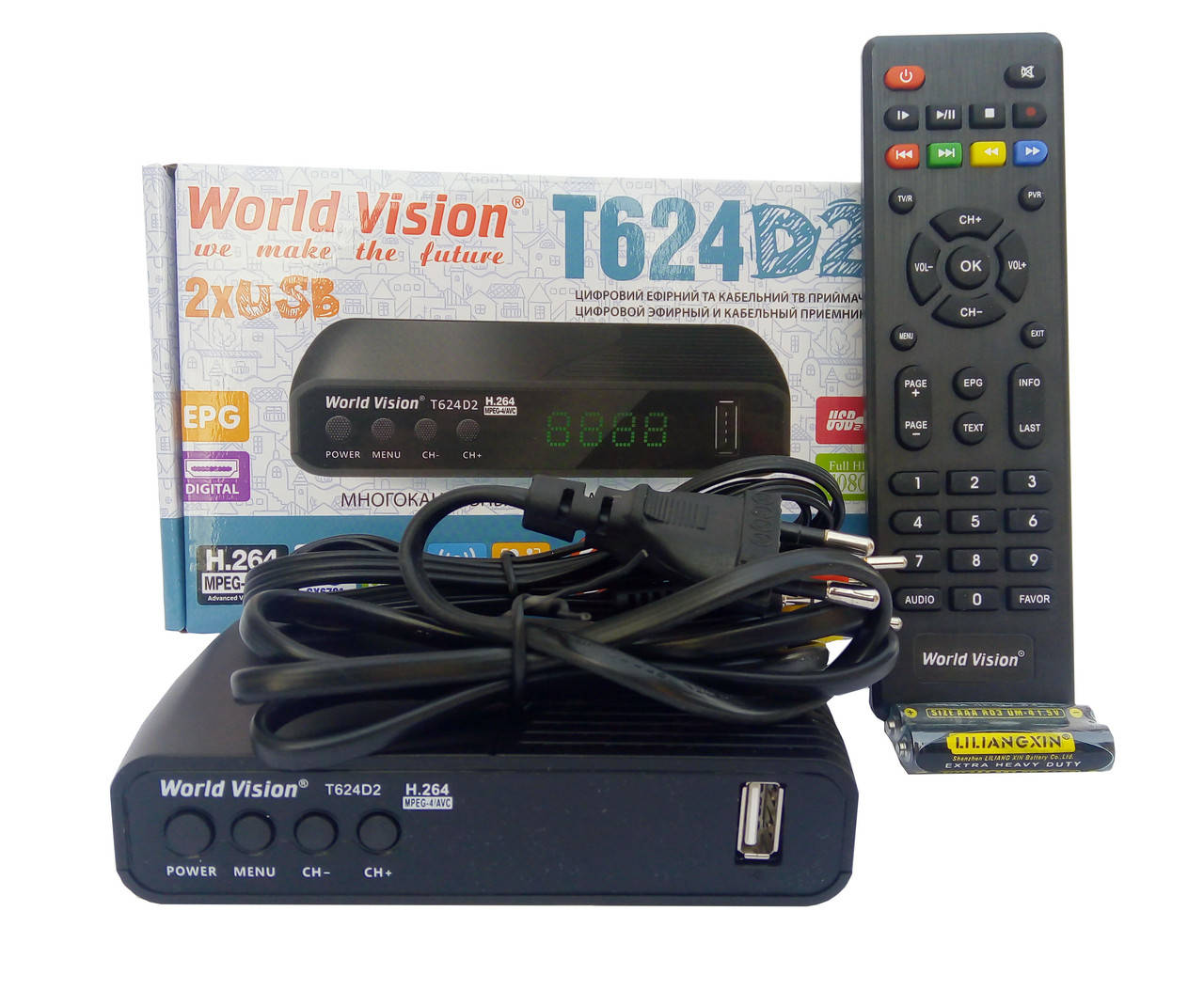 

Т2 тюнер World Vision T624D2 + прошивка