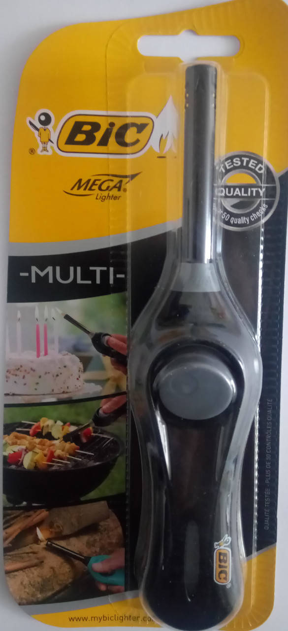 

Зажигалка BIC мега лайтер бытовая черная