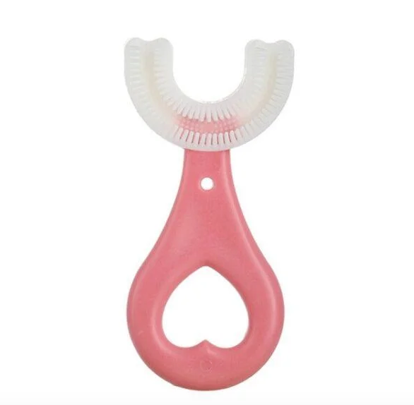 

U-образная зубная щетка для детей, Розовый