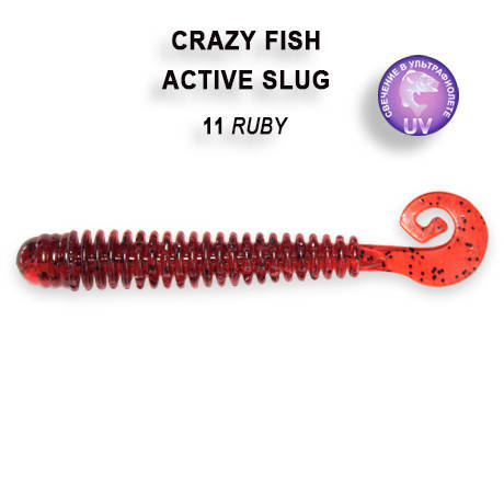 

Съедобный силикон Crazy Fish Active slug 2.8" 2-71-11-2 рыба