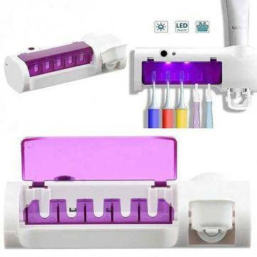 

Держатель диспенсер для зубной пасты и щеток УФ стерилизатор Toothbrush sterilize