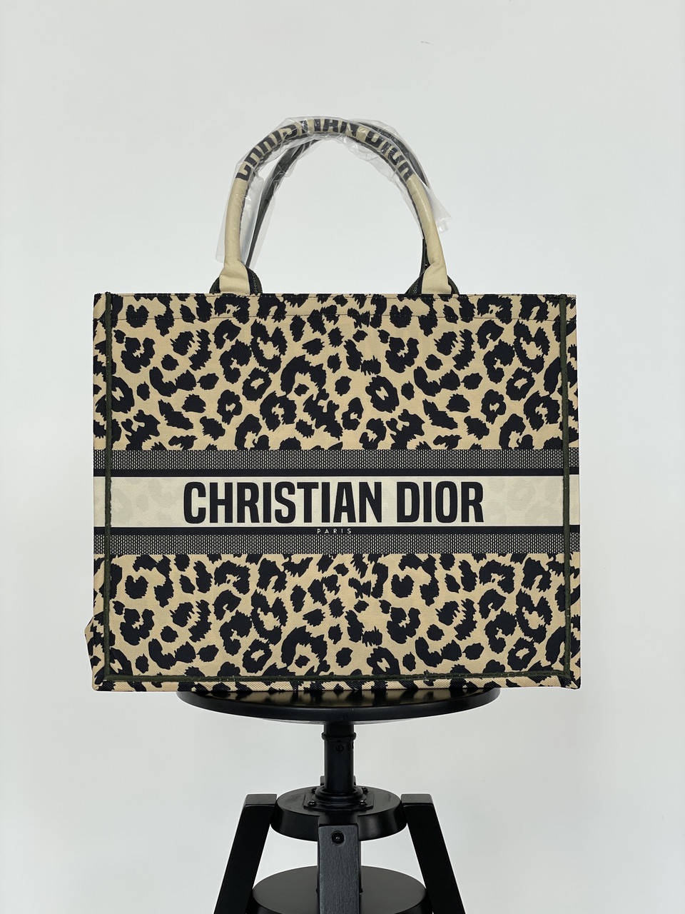 

Сумка Женская Christian Dior Large Book Tote Leopard с Леопардовым Принтом, Черный