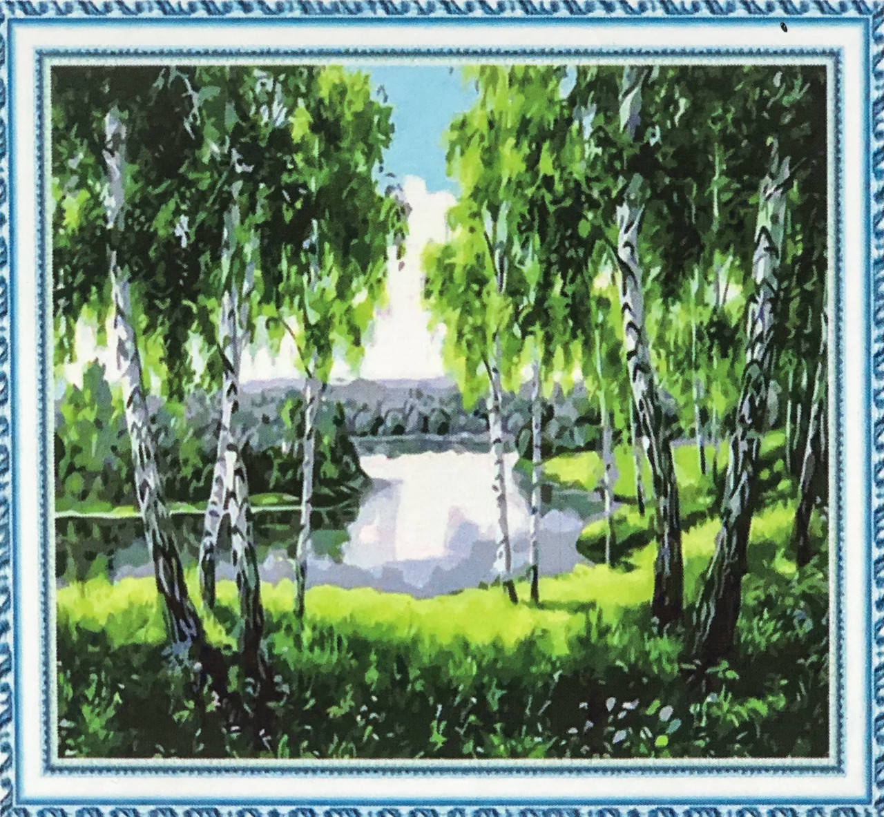 

Алмазная Мозаика на подрамнике . Набор алмазной вышивки на подрамнике "Березовая роща 2". Размер 30*20 см.