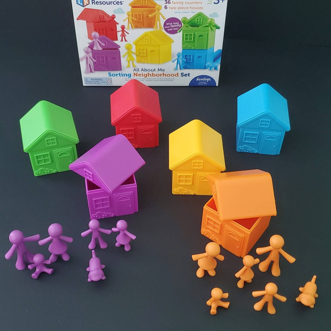 

Игровой набор «Цветные домики» с фигурками "Семья" для сортировки Learning Resources