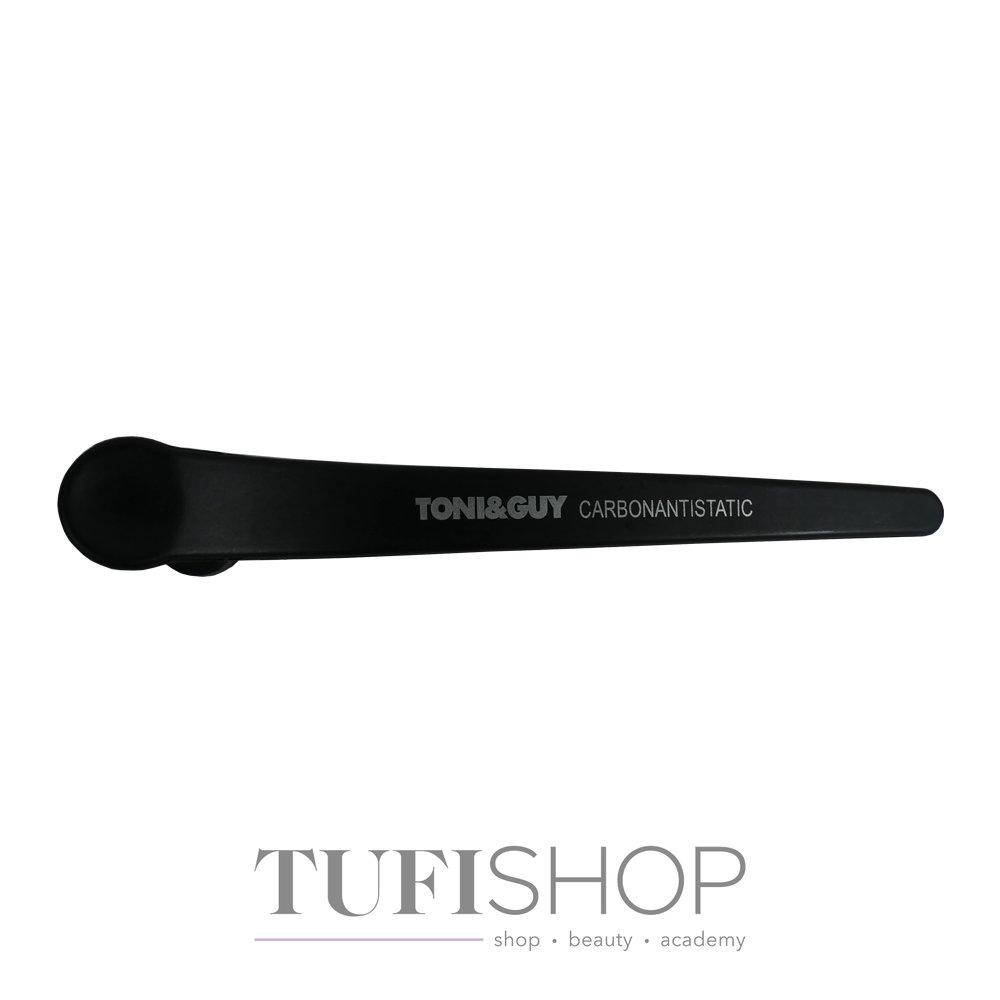 

Зажимы для волос TONI&GUY 13 см пластик черный гладкий 1шт