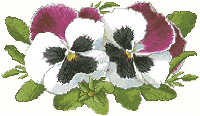 

К422 "АНЮТИНЫ ГЛАЗКИ" Канва с рисунком для вышивания крестом