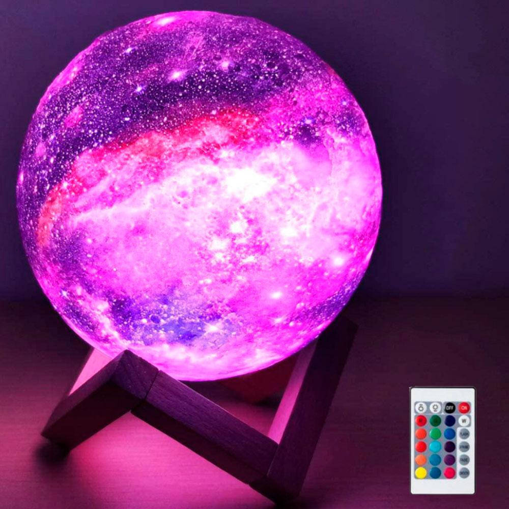 

Настольная лампа светильник 3D Космос с пультом