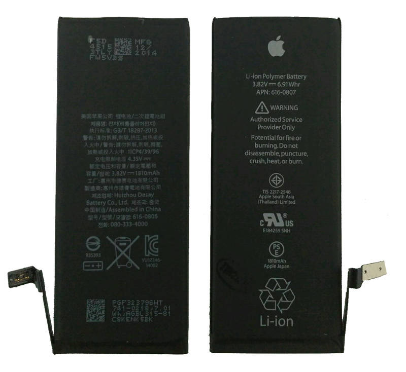 

Аккумулятор для для iPhone 6 (A1549/ A1586/ A1589) 100% оригинал китай 1810 мАч