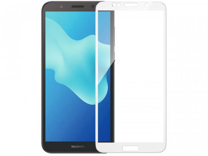

Защитное стекло для Honor 7a на весь экран 5д полноэкранное стекло на телефон хонор 7а белое NFD, Белый