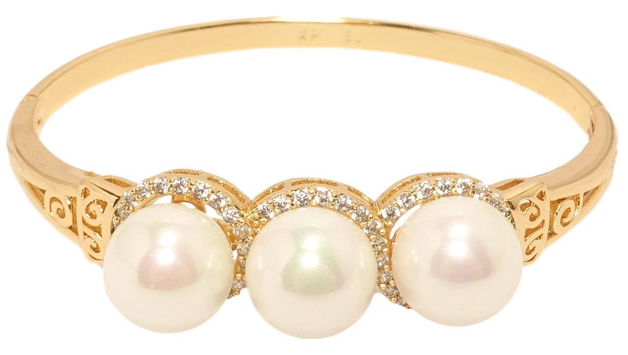 

Браслет Xuping Позолота 18K "Жемчужное трио" ø 6,5 см