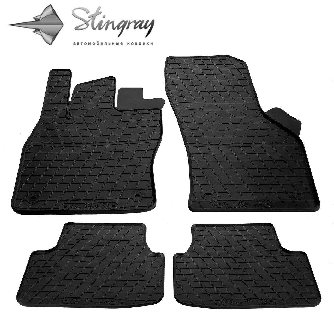 

Резиновые коврики Шкода Карок 2018- Skoda Karoq 2018- Stingray, Черный