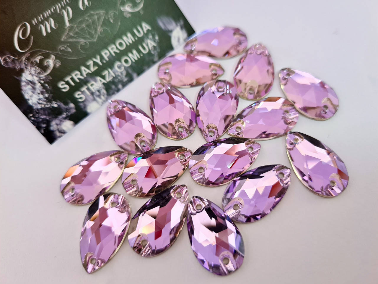 

Стразы Lux Капля 10х18мм. Violet