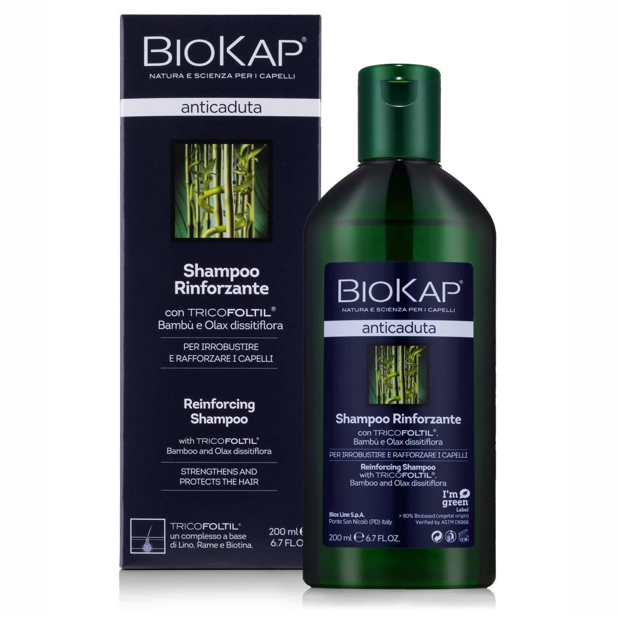 

Biokap Anticaduta Шампунь от выпадения волос с кропивой 200 ml