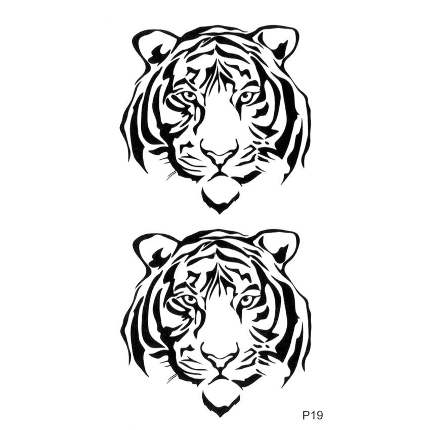 

Флеш тату Голова тигра переводная-временная татуировка, водостойкая