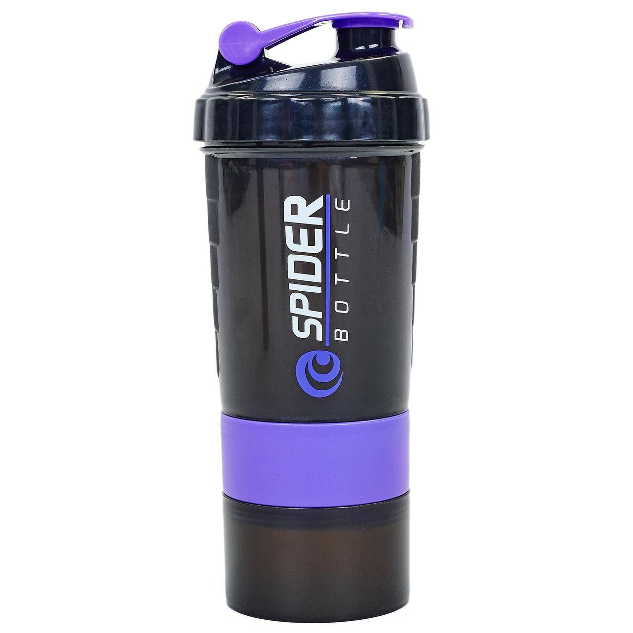 

Шейкер 3-х камерный SPIDER BOTTLE SP-Sport FI-6389 500+100мл