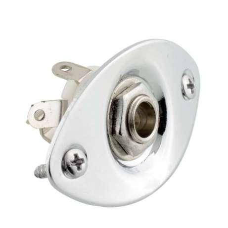 

Разъем Джек 1/4" JACK Хром для Электро и Бас Гитары (Гнездо, Выход)