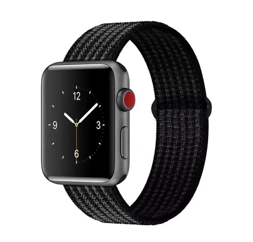 

Нейлоновый браслет для Apple Watch серии 6/5/4/3/SE 42mm / 44mm #46 Black White