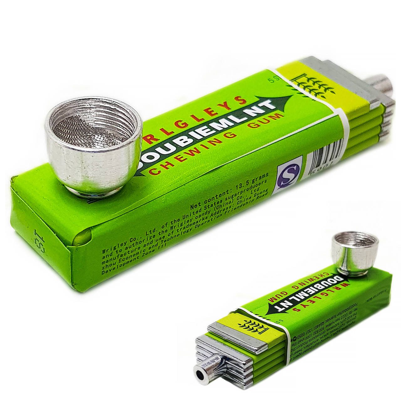 

Трубка для курения "Жвачка Doublemint", Золотистый