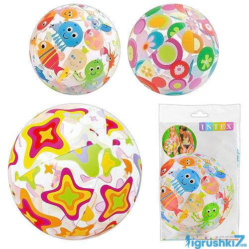 

Intex Мяч 59040 NP (36) разноцветный, диаметром 51см, 3 вида, от 3-х лет