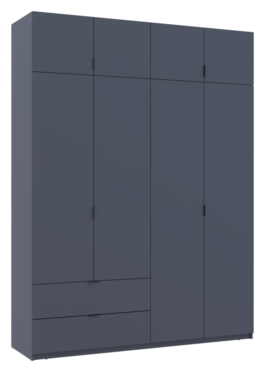 Розпашна Шафа для одягу Doros Лукас Графіт/Графіт 180х50х240 (80736288) 7