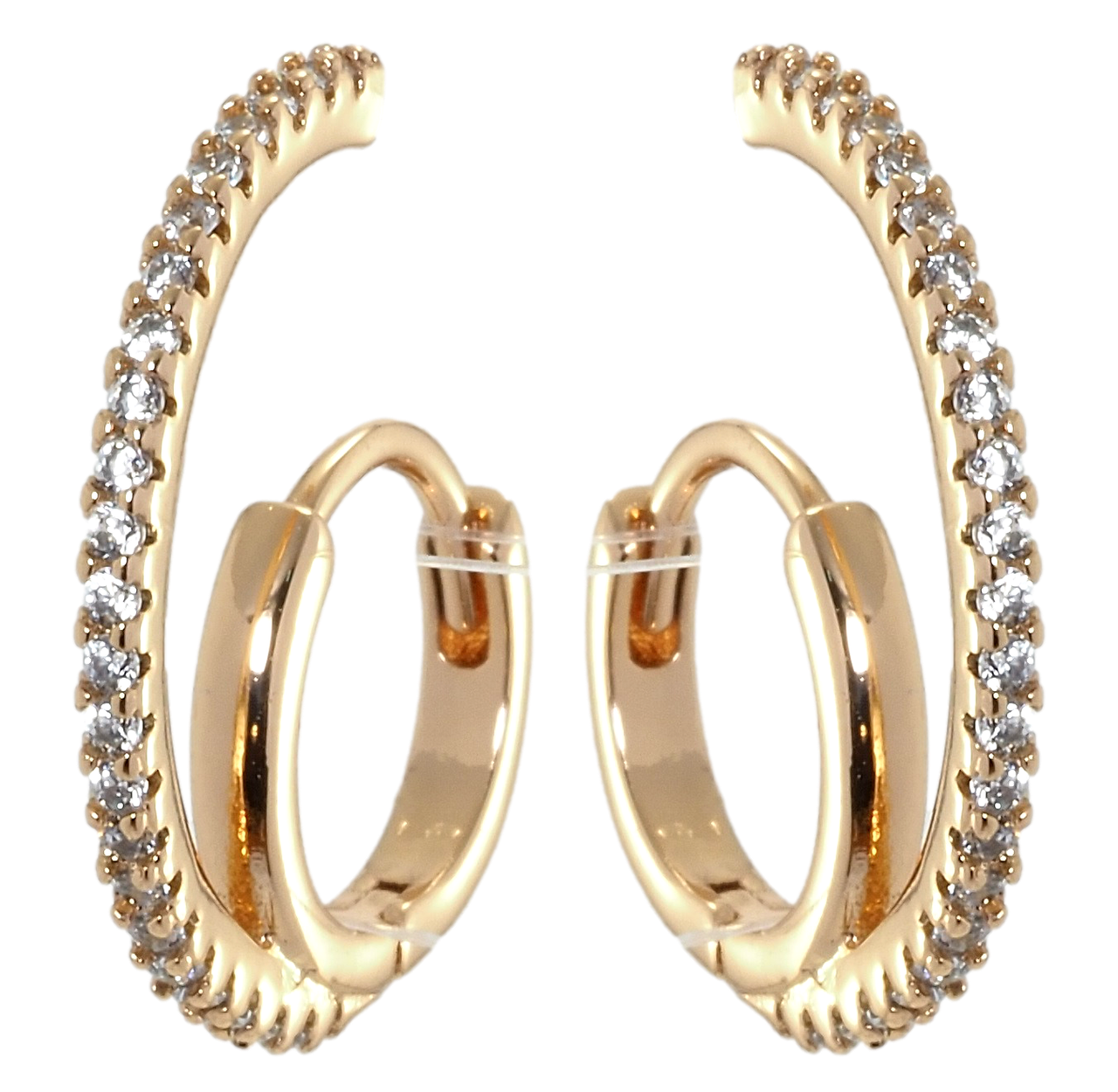 

Серьги Xuping Позолота 18K колечки "Колечки с цирконием"