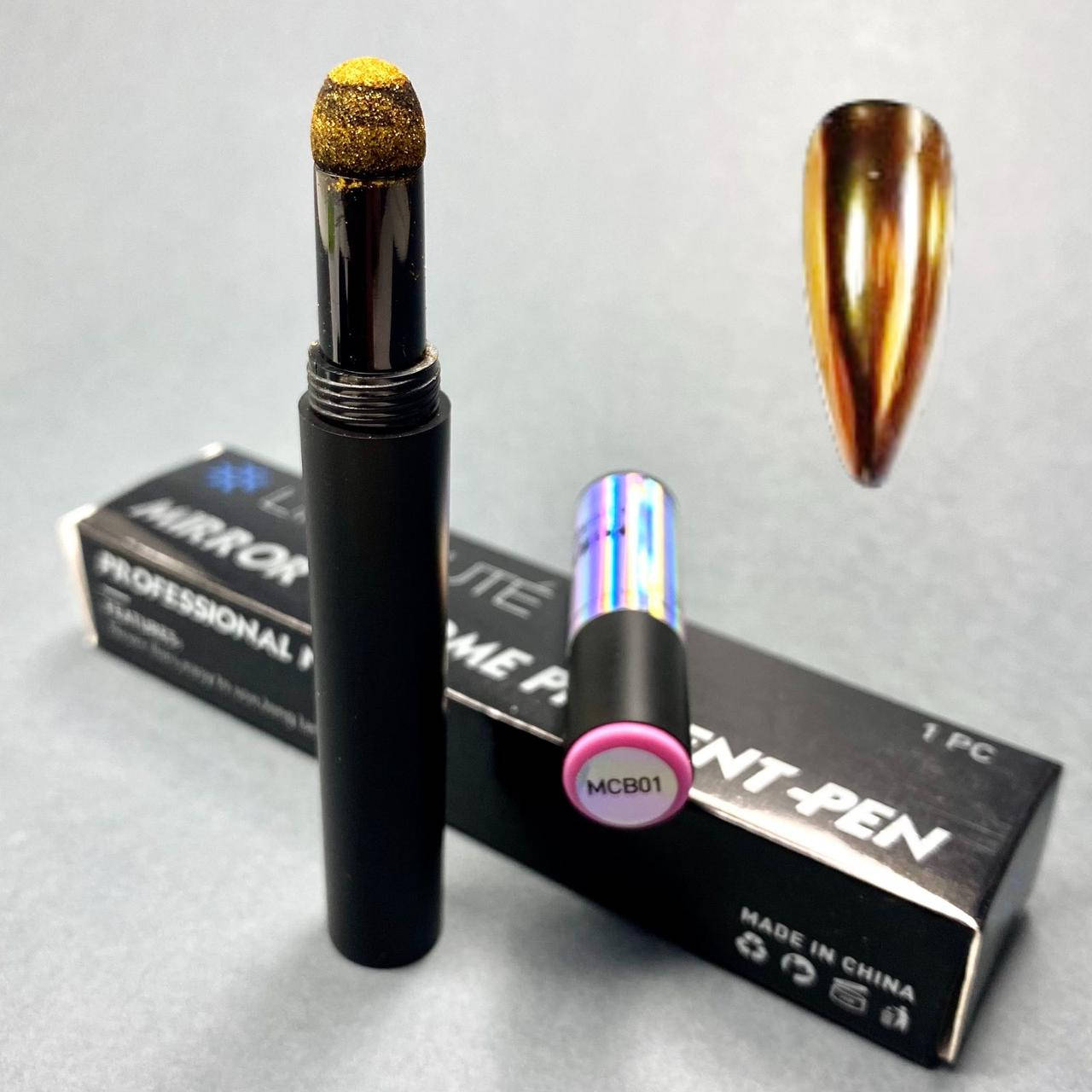 

Втирка в карандаше зеркальная для ногтей Lilly Beaute МСВ01 золото, Золотистый