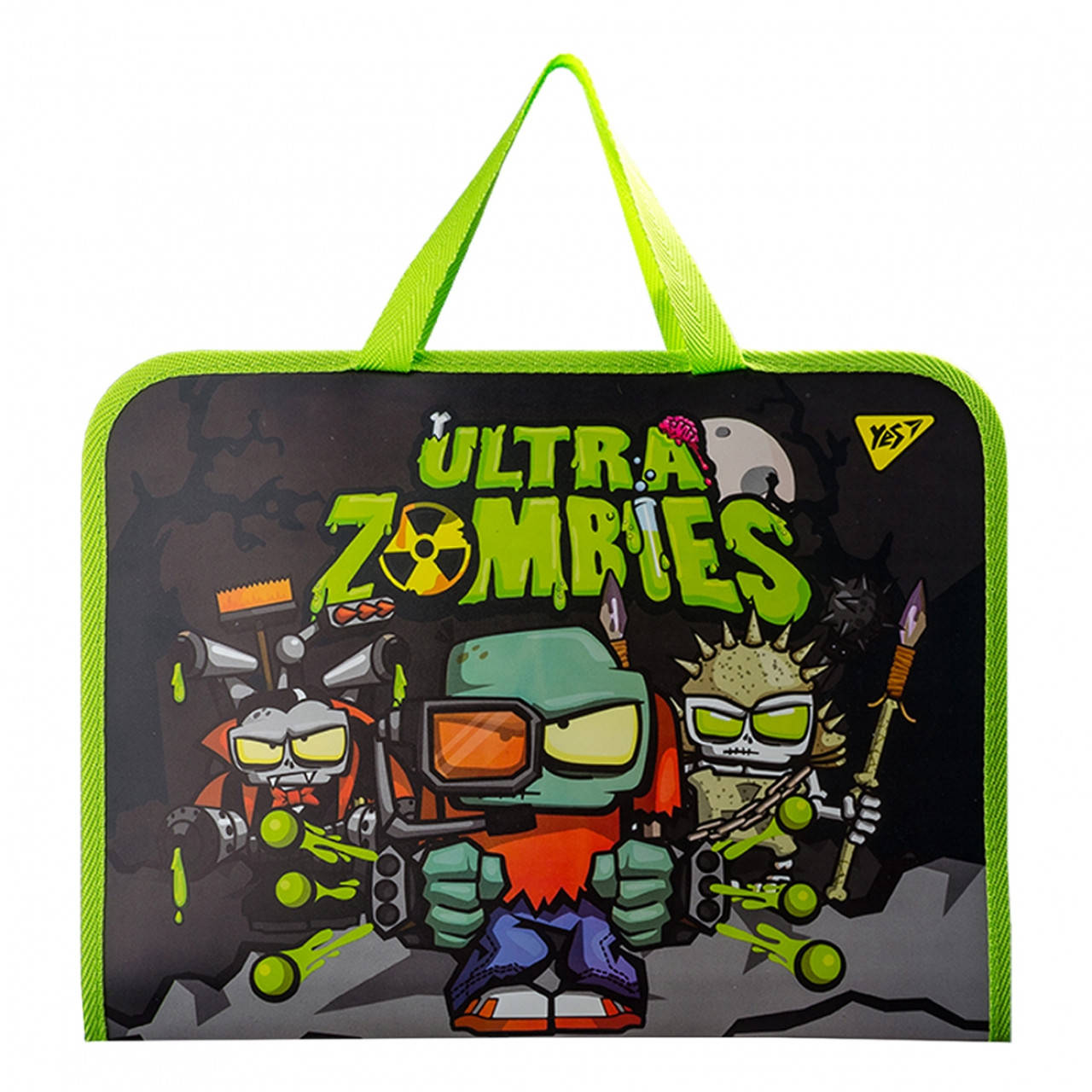 

Папка-портфель YES на молнии с тканевыми ручками "Zombie"