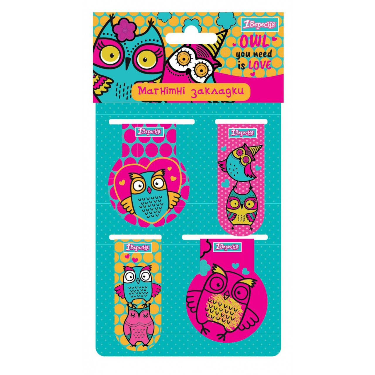 

Закладки магнитные 1Вересня "Owl"