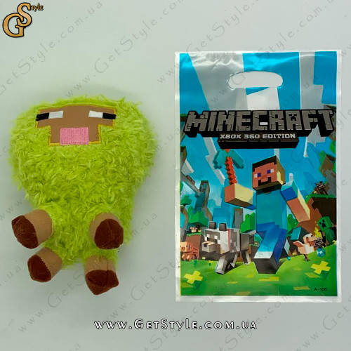 

Лимонная овечка из Майнкрафт - "Minecraft Lemon Sheep" 16 см с пакетом, Зелёный