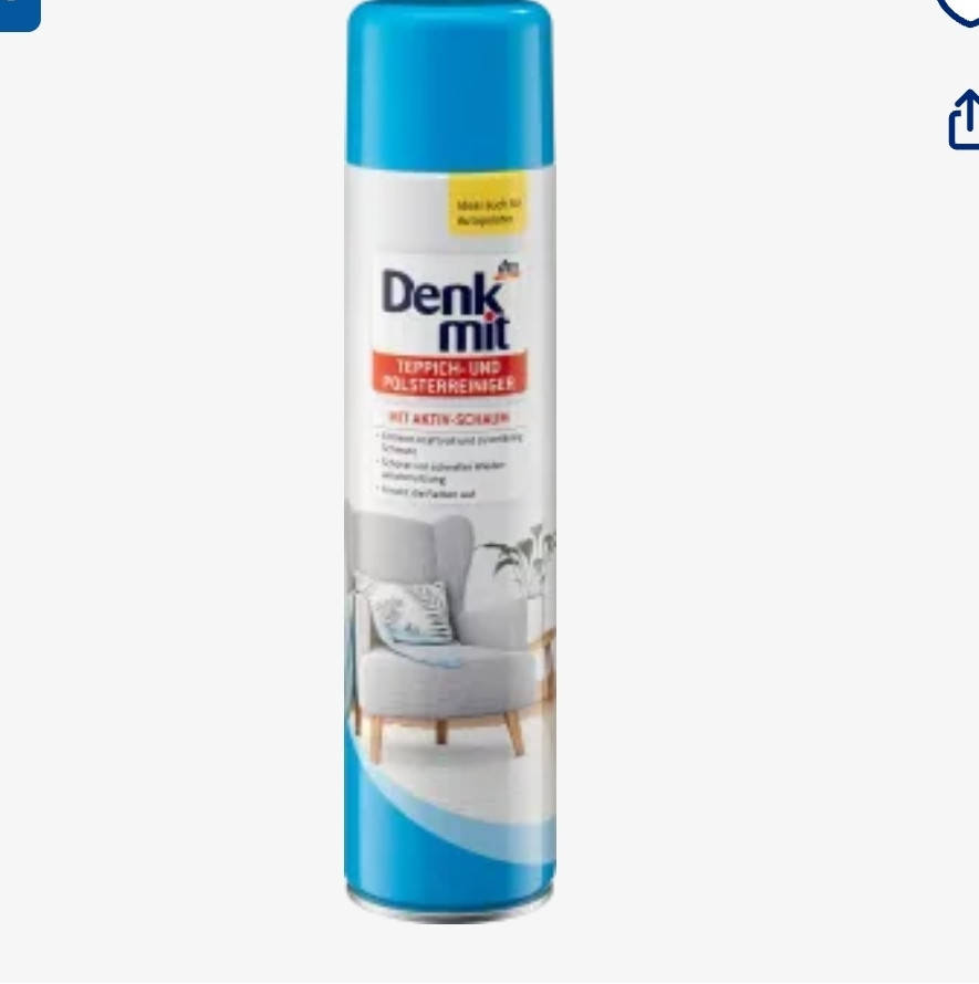 

Denkmit Teppich und Polsterreiniger mit Aktivschaum Средство для чистки ковров и мягкой мебели 600 мл.