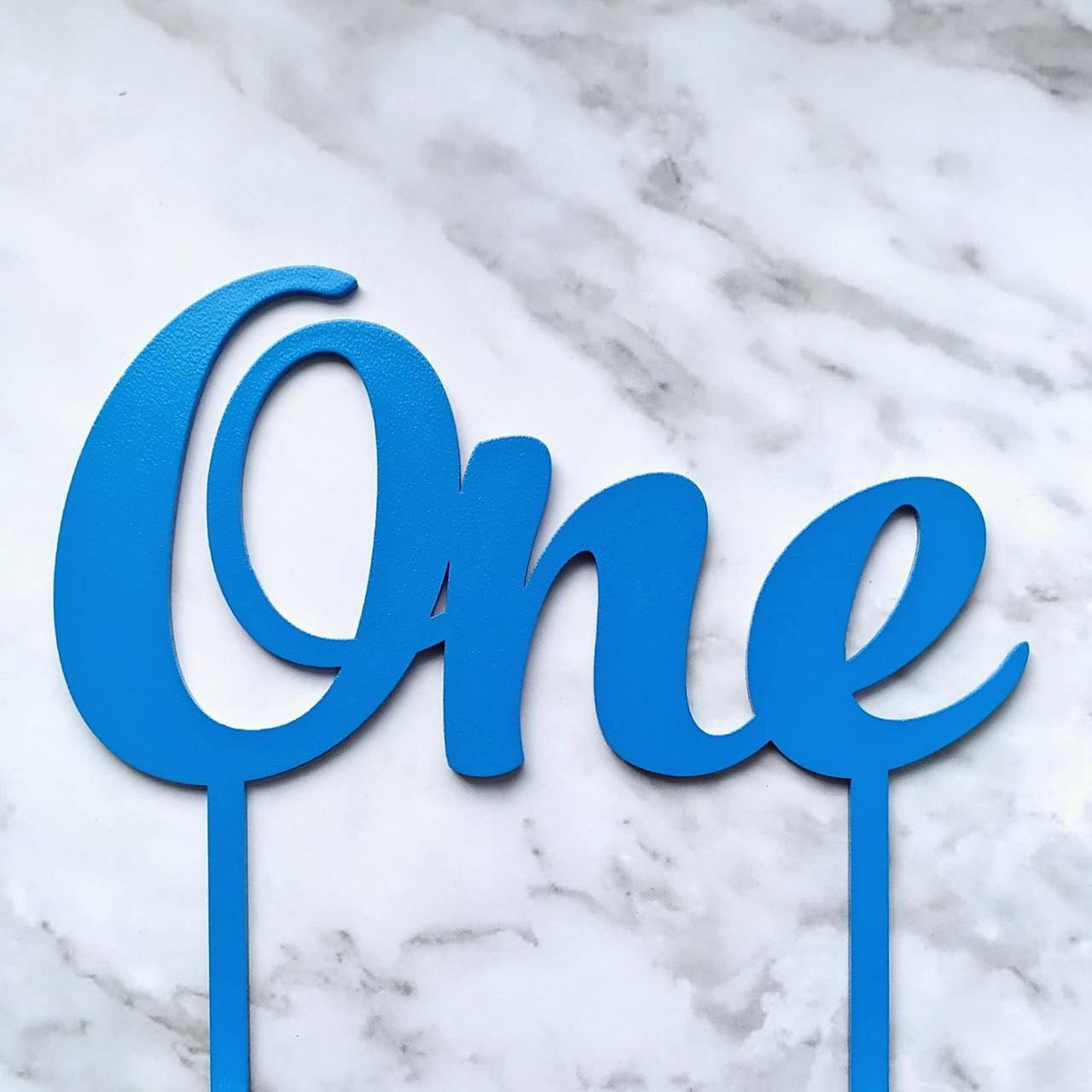 

Топер, декор для кондитерських виробів One Голубой