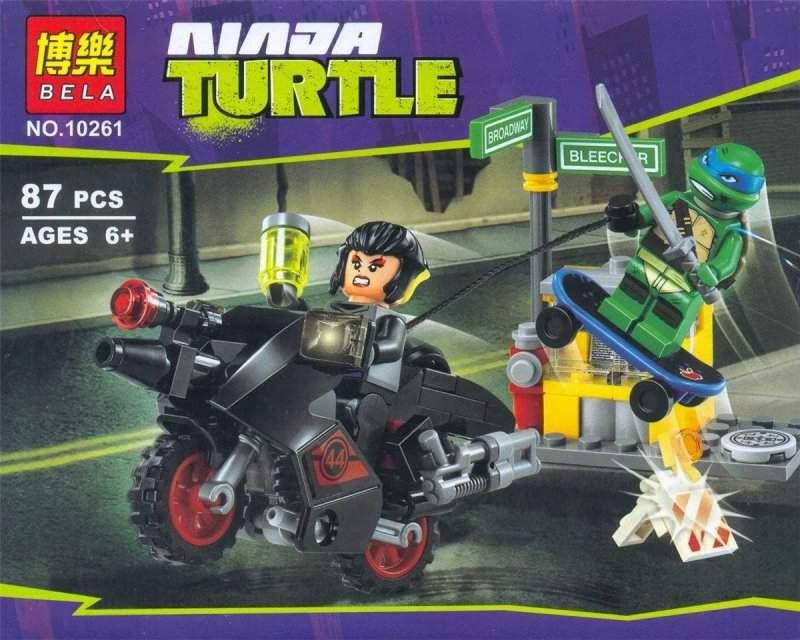 

Конструктор Черепашки Ниндзя (Ninja Turtles) Побег Караи на мотоцикле, 87 дет. 10261, Разные цвета