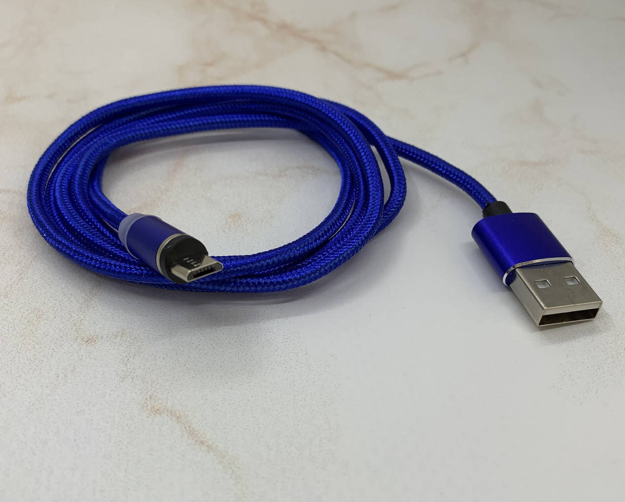 

Магнитный Micro USB кабель 1метр зарядный шнур с LED подсветкой синий