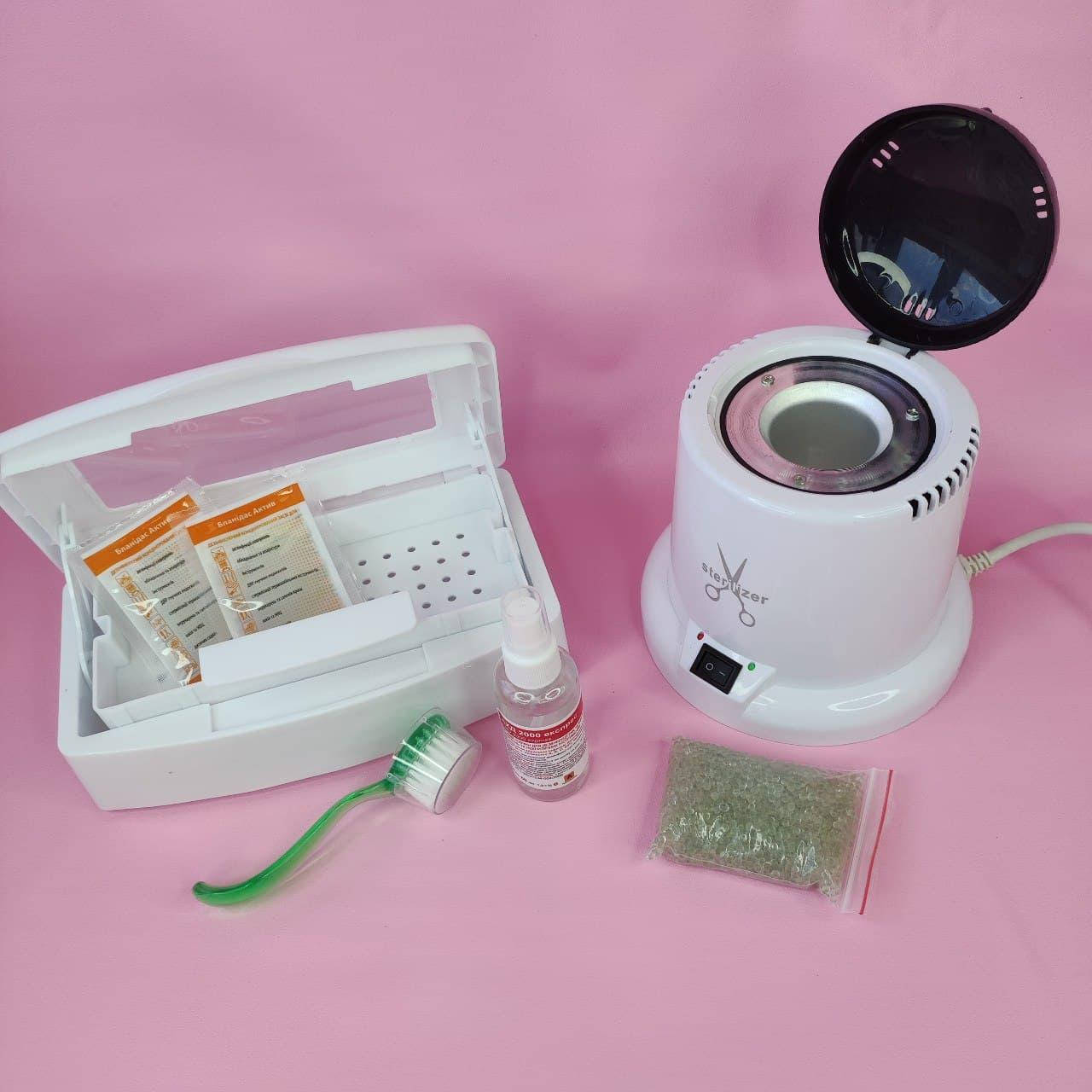 

Набор для стерилизации инструментов 6в1 + ПОДАРОК, Шариковый стерилизатор , Ванночка для замачивания