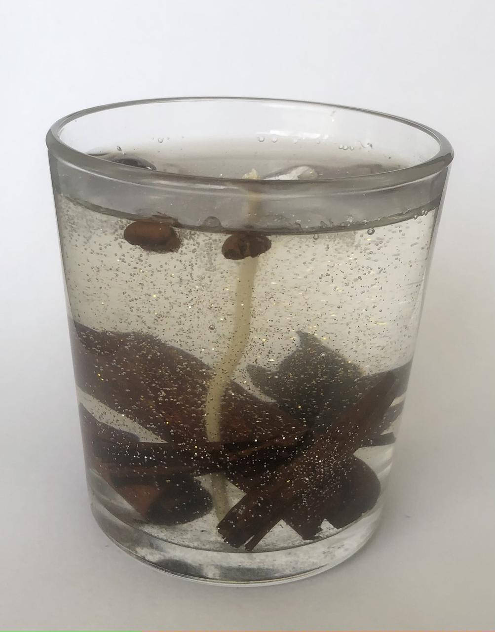 

Свеча в стакане гелевая Анис-Корица-Кофе.