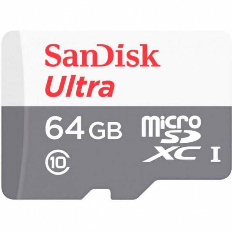 

Карта памяти SanDisk Ultra microSDXC 64Gb UHS-1 (Class 10) (R-100 Mb/s) + Adapter SD