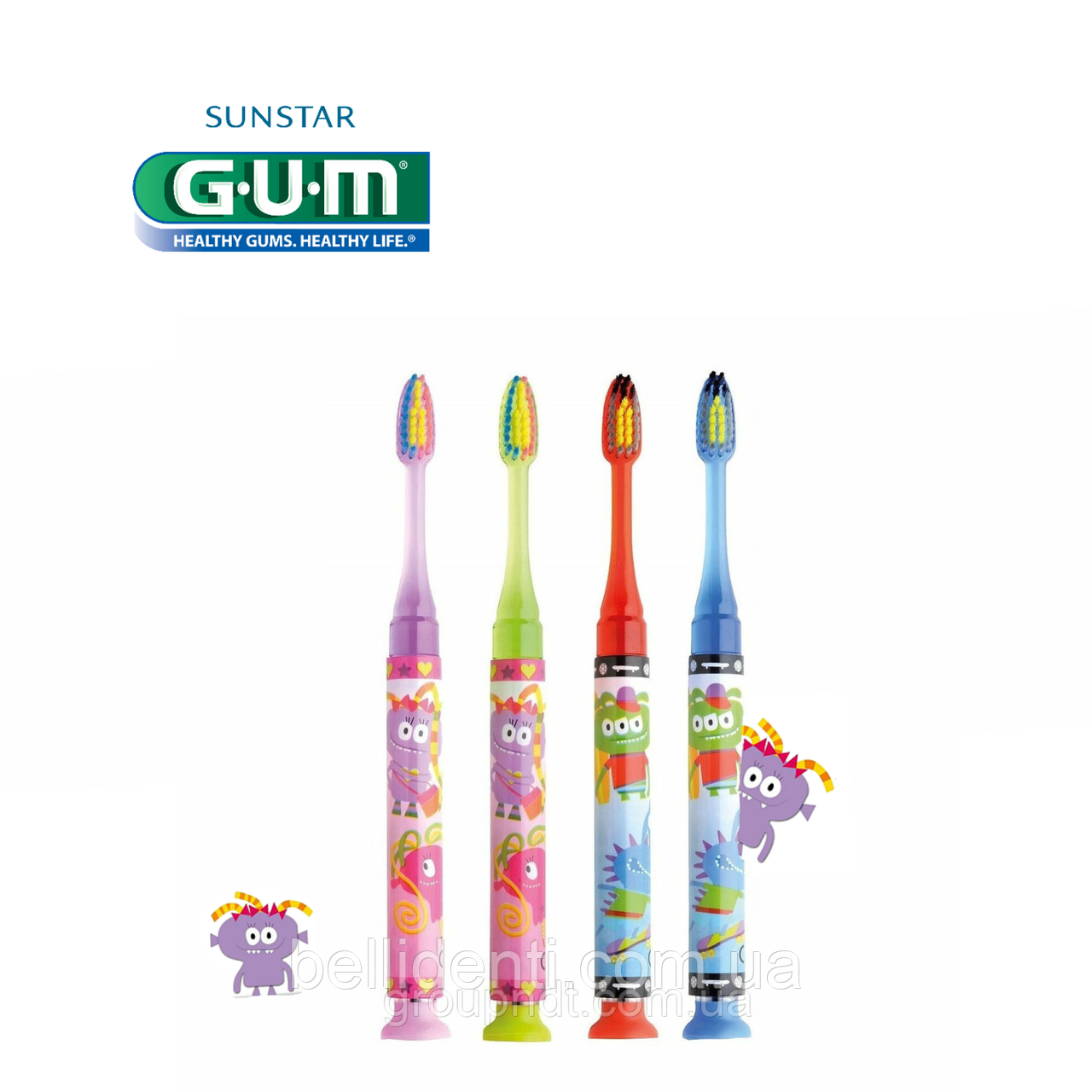 

Детская зубная щетка GUM JUNIOR MONSTER (7-12 лет) LIGHT-UP, 1шт
