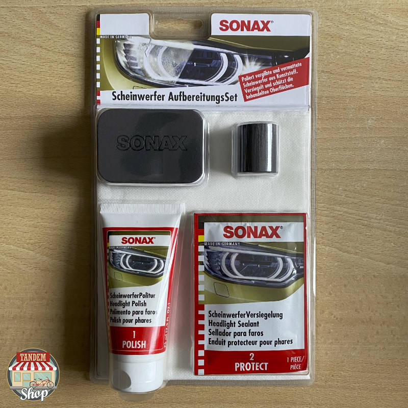 

Набор для полировки пластиковых фар SONAX Headlight Restoration Kit, 75 мл Комплект