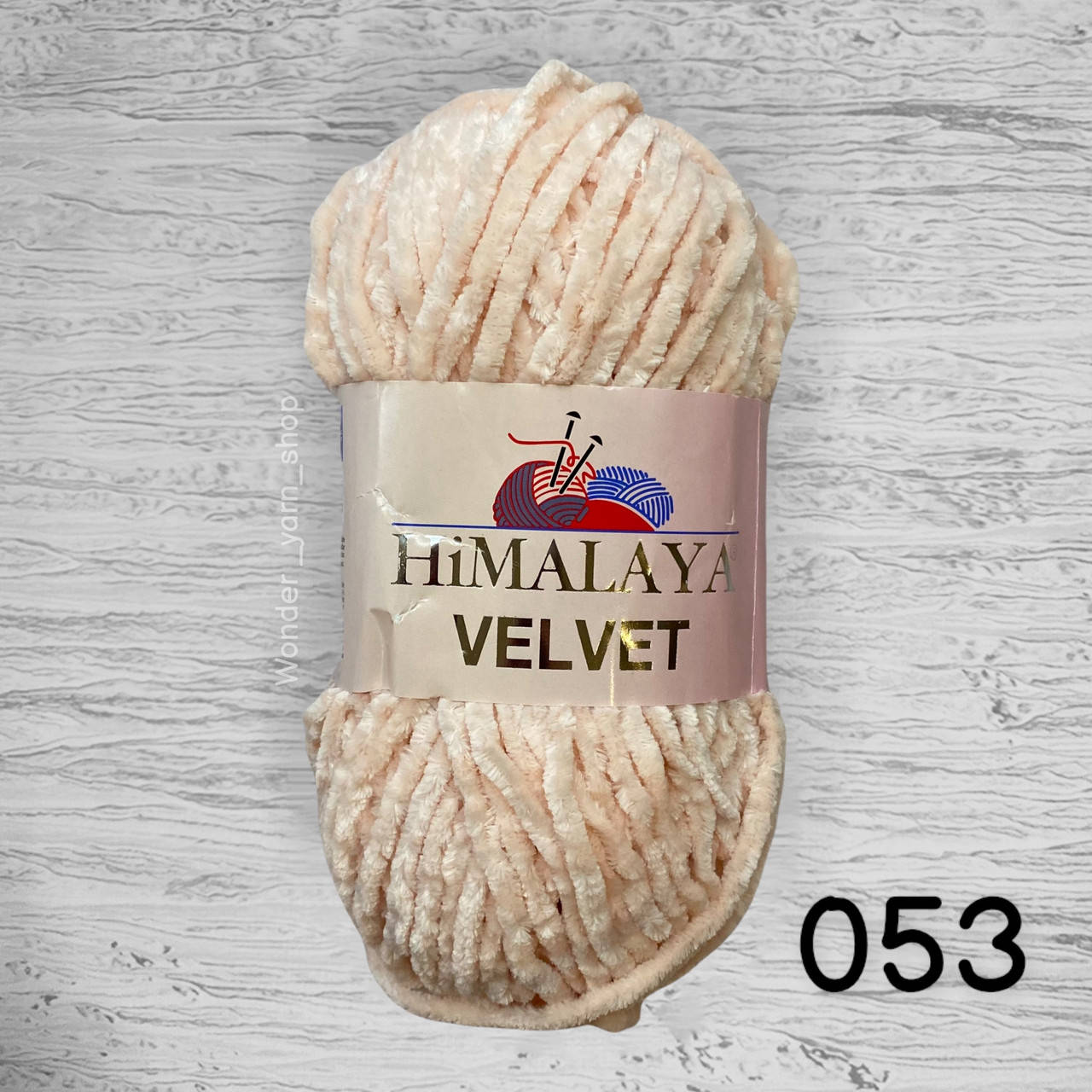 

Плюшевая пряжа Himalaya Velvet / Гималая Вельвет 053 кремовый