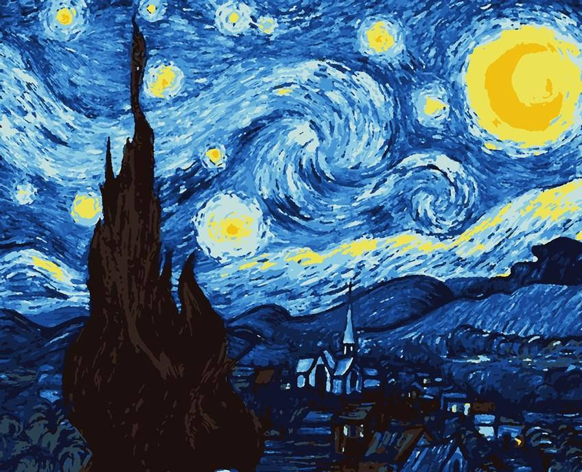 

Рисование по номерам Artissimo Звездная ночь (PNX7599) 50 х 60 см (Без коробки)