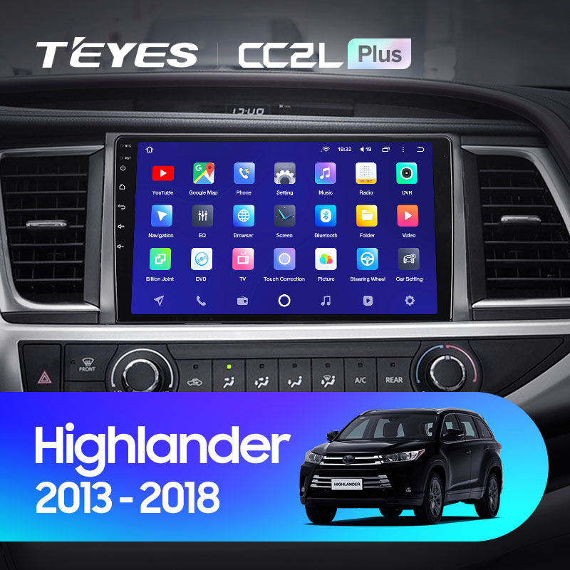 

Штатная магнитола Teyes для Toyota Highlander 3 2013 - 2018 Android