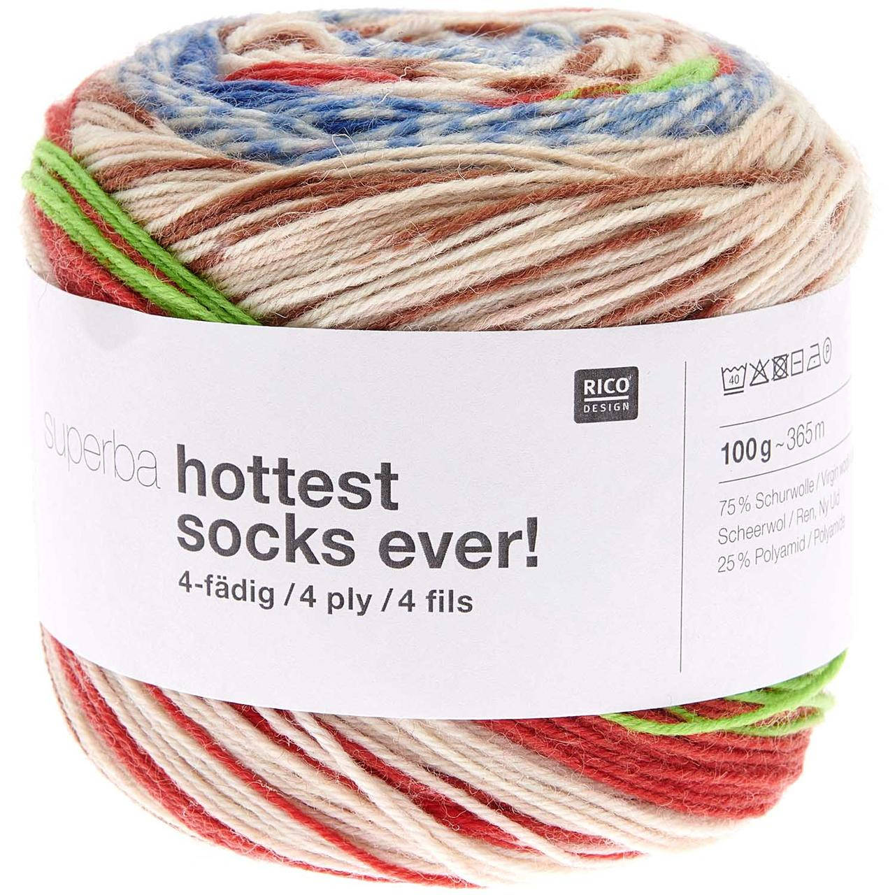 

Пряжа Rico Superba Hottest Socks Ever 4-ply (цвет 01)