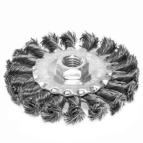 

Щетка дисковая S&R 100х22,2 мм, плетенная проволока 136554100