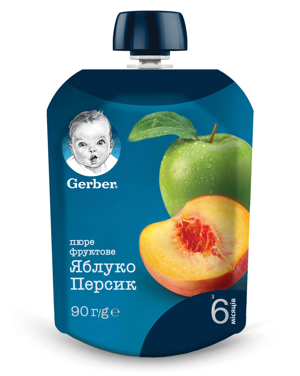 

Пюре GERBER "Яблоко и персик", 90г