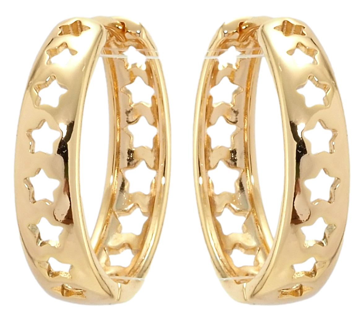 

Серьги Xuping Позолота 18K колечки "Дорожки звезд"