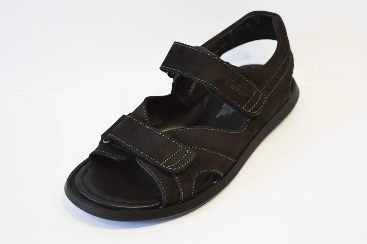 

Босоножки мужские замшевые Faber, Черный