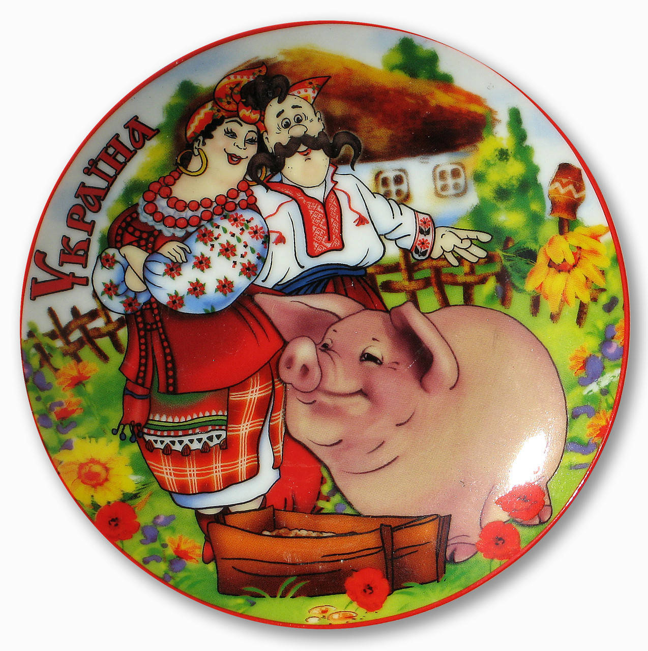 

Тарілка декоративна , щасливе сімейство , кераміка , діаметр 13 см