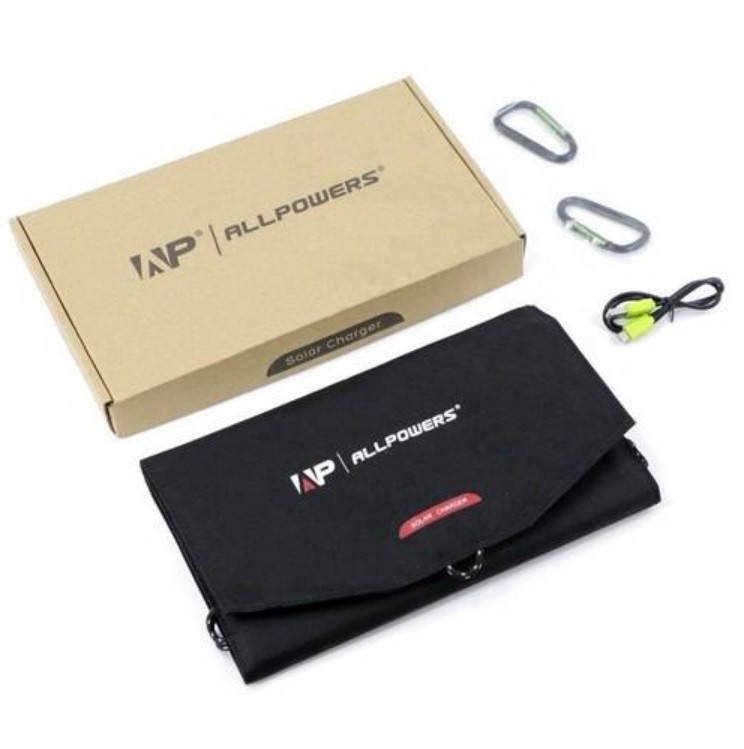 

Портативная солнечная батарея Allpowers 5V 21W, 2 USB